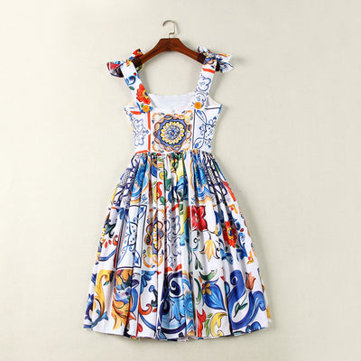 Vestido Estampado Mujer con Falda Amplia y Tirantes - Diseño Trendy - Image 11