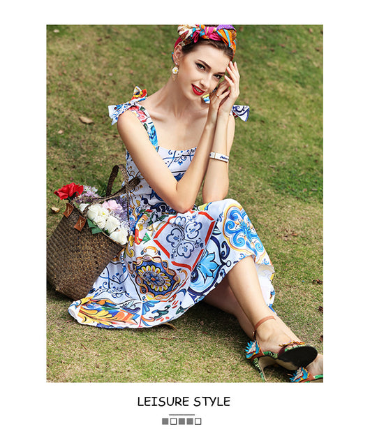 Vestido Estampado Mujer con Falda Amplia y Tirantes - Diseño Trendy - Image 5