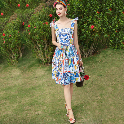 Vestido Estampado Mujer con Falda Amplia y Tirantes - Diseño Trendy - Image 3