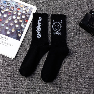 Calcetines Tubo Hip Hop Estilo Urbano con Jacquard Europeo Americano para Hombre - Image 6