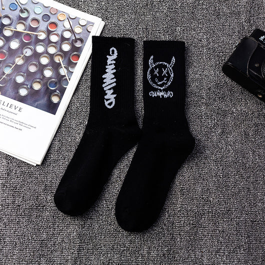 Calcetines Tubo Hip Hop Estilo Urbano con Jacquard Europeo Americano para Hombre - Image 6