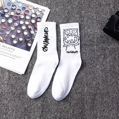 Calcetines Tubo Hip Hop Estilo Urbano con Jacquard Europeo Americano para Hombre - Image 9