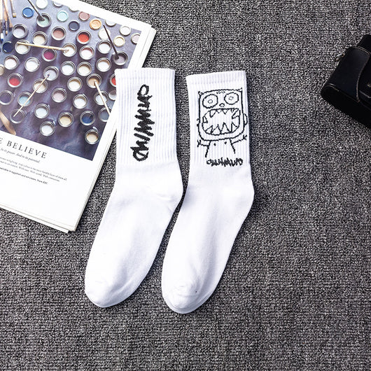 Calcetines Tubo Hip Hop Estilo Urbano con Jacquard Europeo Americano para Hombre - Image 9