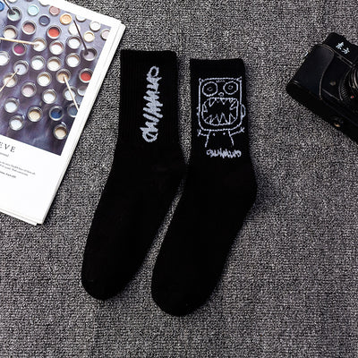 Calcetines Tubo Hip Hop Estilo Urbano con Jacquard Europeo Americano para Hombre - Image 7