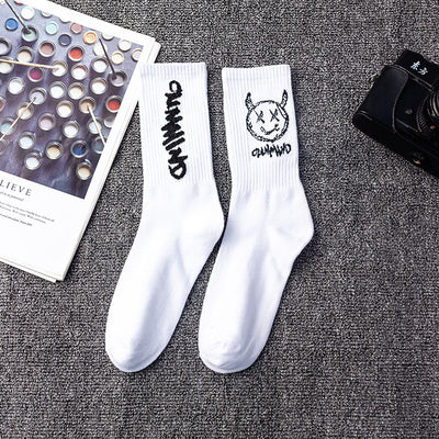 Calcetines Tubo Hip Hop Estilo Urbano con Jacquard Europeo Americano para Hombre - Image 8