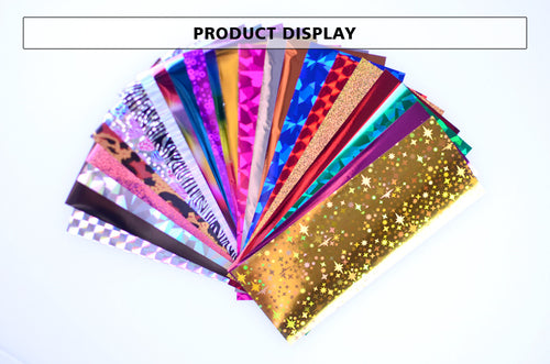 24 Láminas de Foil para Uñas Láser Brillante - Transferencias Decorativas Universe DIY