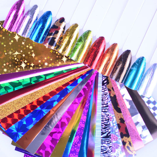 24 Láminas de Foil para Uñas Láser Brillante - Transferencias Decorativas Universe DIY - Image 5