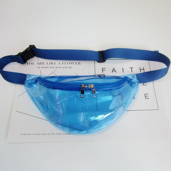 Riñonera Transparente Láser para Correr y Deportes Outdoor
