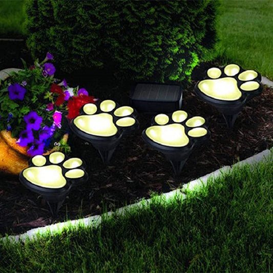 Luz Solar Decorativa Gato y Garra de Oso con 4 LED para Jardín