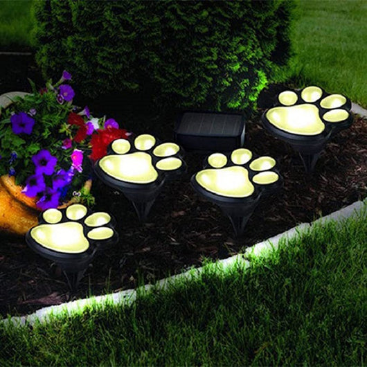 Luz Solar Decorativa Gato y Garra de Oso con 4 LED para Jardín