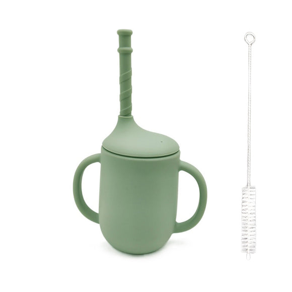 Vaso Infantil de Silicona con Pajita Antiderrame e Irrompible