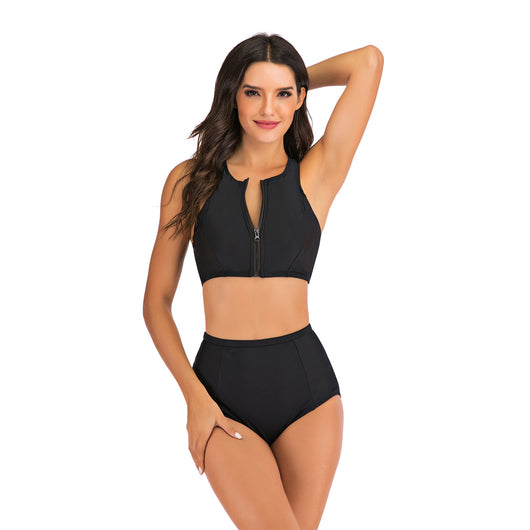 Bikini Deportivo con Escote Dividido y Frente Plano - Image 7