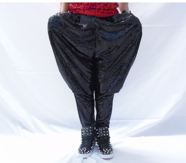 Pantalones Harem Brillantes para Cantantes y Artistas de Escenario
