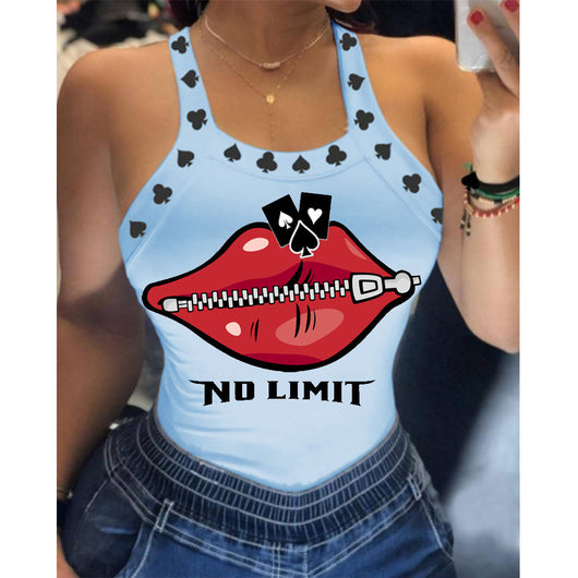 Playera Estampada Ajustada para Mujer - Diseño Europeo y Estadounidense - Image 26