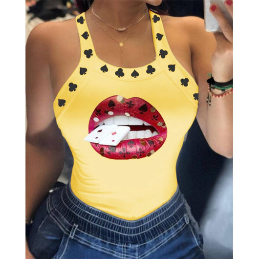 Playera Estampada Ajustada para Mujer - Diseño Europeo y Estadounidense - Image 24
