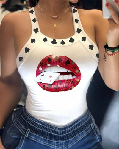 Playera Estampada Ajustada para Mujer - Diseño Europeo y Estadounidense - Image 28