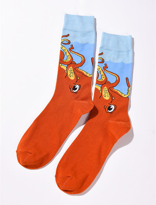 Calcetines Largos para Hombre con Diseño de Animales Cartoon - Image 14