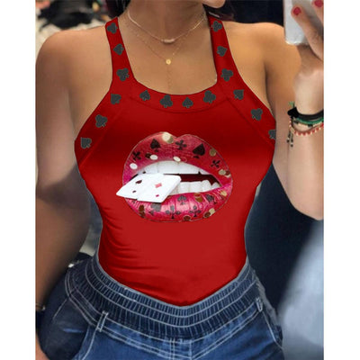 Playera Estampada Ajustada para Mujer - Diseño Europeo y Estadounidense - Image 10
