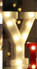 Letras y Números LED Luminosos para Decoración - Lámpara de Batería Romántica - Image 36