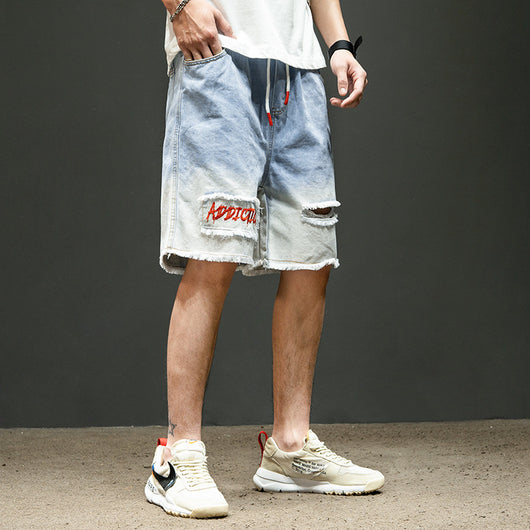 Pantalones Tie-Dye Degradado con Roturas Estilo Urbano - Image 2