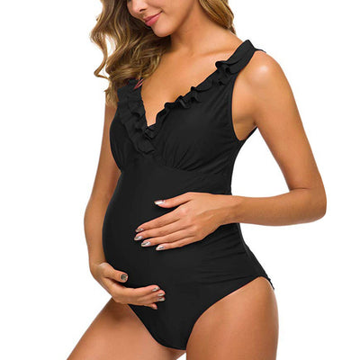 Traje de Baño Premamá Elegante con Volantes - Image 3