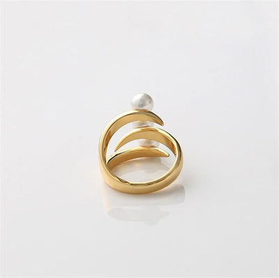 Anillo Vintage de Perla Estilo Palacio Japonés Lujo Ligero - Image 7