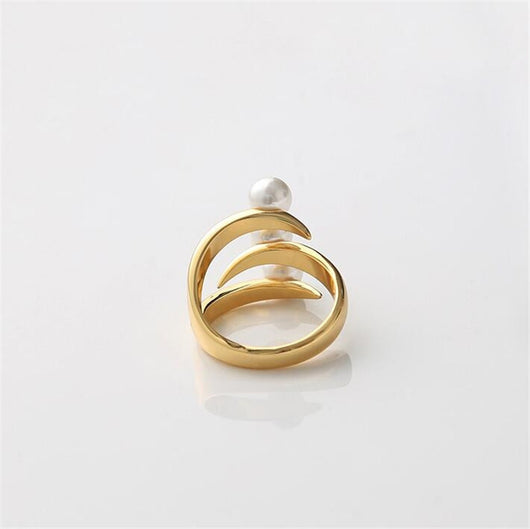 Anillo Vintage de Perla Estilo Palacio Japonés Lujo Ligero - Image 7