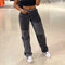 Women's High-Waisted Slim Straight-Leg Color Block Pants