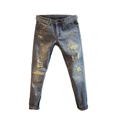 Pantalones Vaqueros Rotos Tobilleros para Hombre - Estilo Verano - Image 9