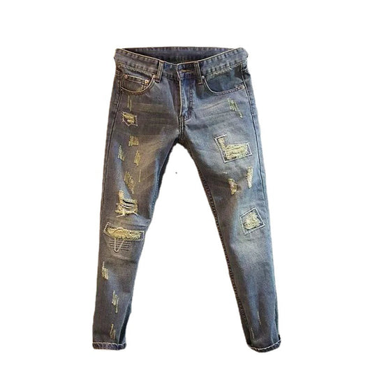 Pantalones Vaqueros Rotos Tobilleros para Hombre - Estilo Verano - Image 9