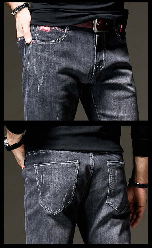 Pantalones Slim Fit de Cintura Pequeña para Hombre - Image 4