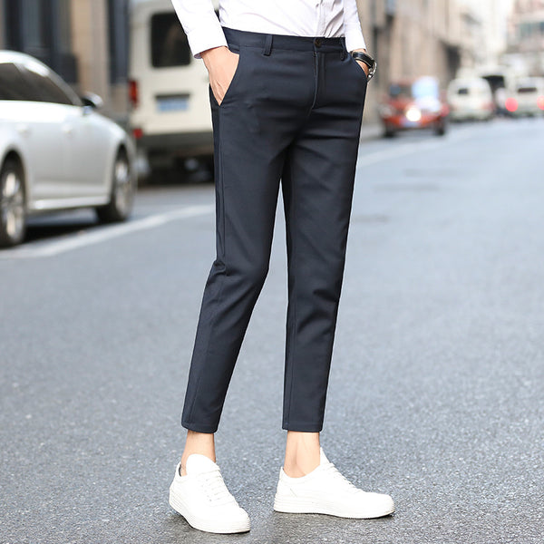 Pantalones Slim-Fit de Punto Nueve para Hombre - Traje Ejecutivo