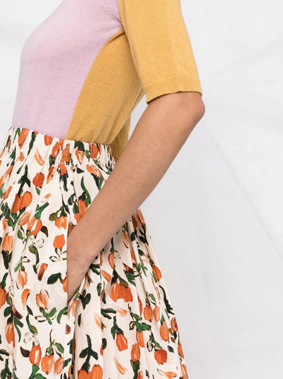 Falda Evasé Cintura Alta Elástica Midi para Mujer - Image 4