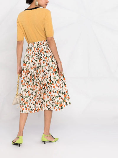 Falda Evasé Cintura Alta Elástica Midi para Mujer - Image 3