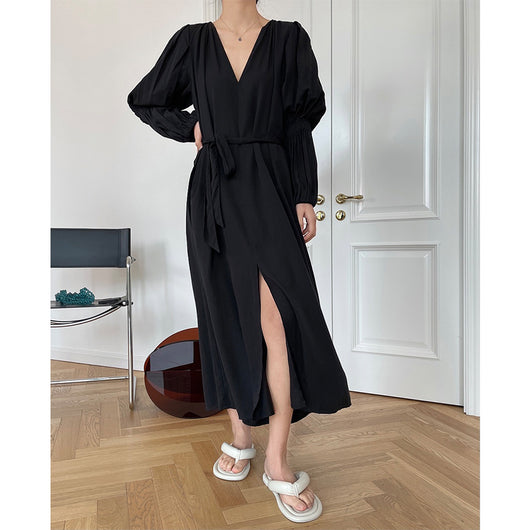 Vestido Escote V Tencel - Elegancia Moderna y Sostenible