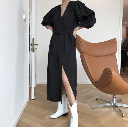 Vestido Escote V Tencel - Elegancia Moderna y Sostenible - Image 3