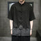 Men's Three-Quarter Sleeve Chinese Style Linen Shirt