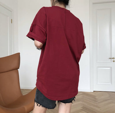 Blusa Básica Suelta de Cuello Redondo - Camiseta Fresca de Manga Corta - Image 2