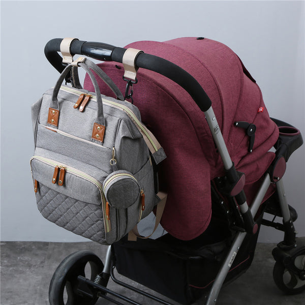 Mochila Mamá 2 en 1 con Cuna Plegable y Gancho para Carrito