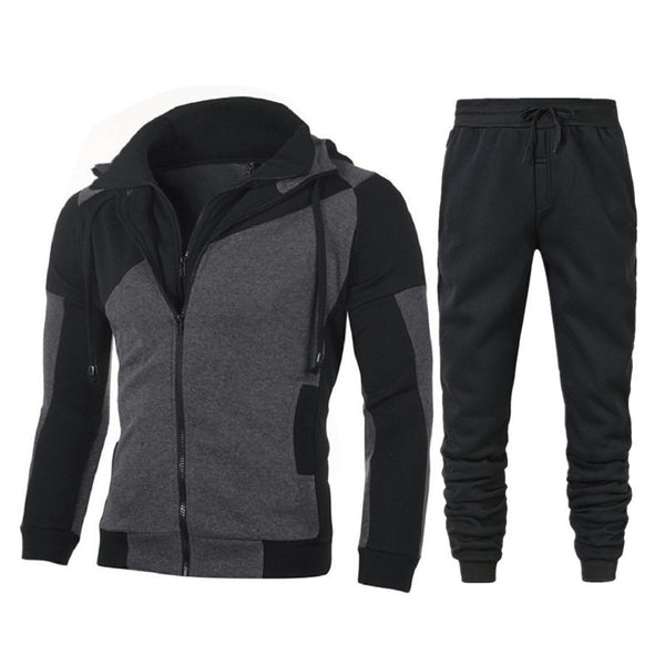 Sudadera con Capucha y Cierre Doble - Conjunto Slim Fit