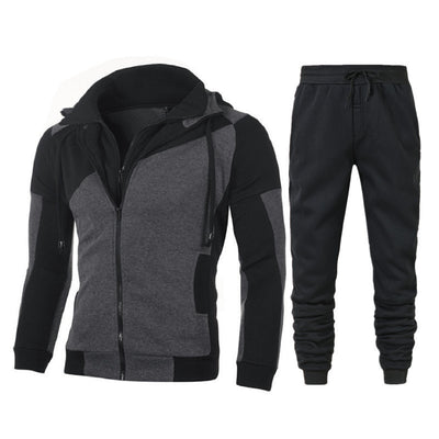 Sudadera con Capucha y Cierre Doble - Conjunto Slim Fit