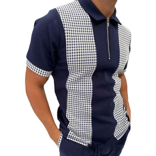 Polo con Cierre y Bloques de Color para Hombre - Image 7