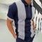Polo con Cierre y Bloques de Color para Hombre