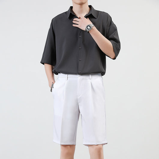 Conjunto Casual Hong Kong - Camisa Manga Corta y Pantalones Bermuda Holgados - Image 14