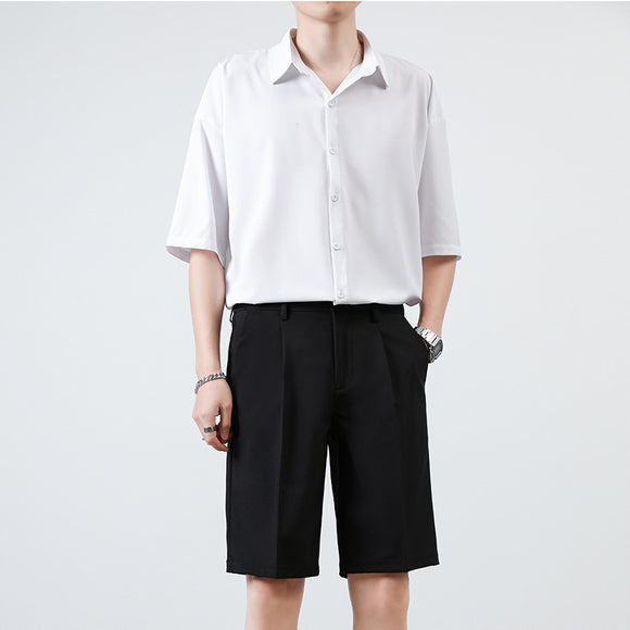 Conjunto Casual Hong Kong - Camisa Manga Corta y Pantalones Bermuda Holgados
