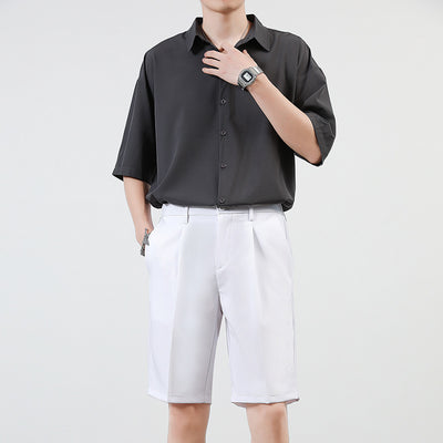 Conjunto Casual Hong Kong - Camisa Manga Corta y Pantalones Bermuda Holgados - Image 3