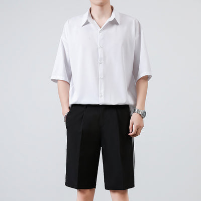 Conjunto Casual Hong Kong - Camisa Manga Corta y Pantalones Bermuda Holgados - Image 8