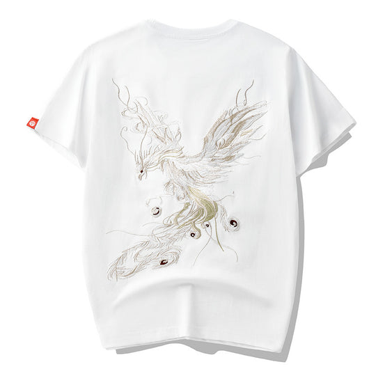 Playera Hombre Phoenix Bordada Manga Corta - Image 4