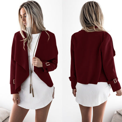 Abrigo de Lana Irregular Otoño-Invierno para Mujer - Diseño Europeo Trendy - Image 4