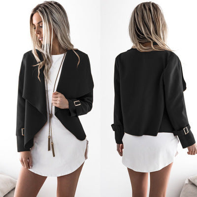 Abrigo de Lana Irregular Otoño-Invierno para Mujer - Diseño Europeo Trendy - Image 5